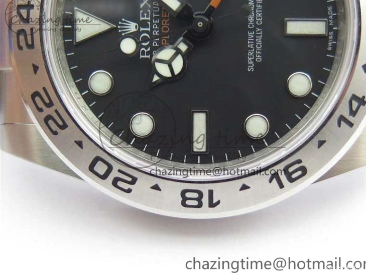 0414 Explorer II 42mm 216570 Black 904L SS GMF 1:1 Best Edition Black Dial on Bracelet A3186 (Correct Hand Stack) StreetReady 3242